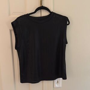 Black mesh/sheer top